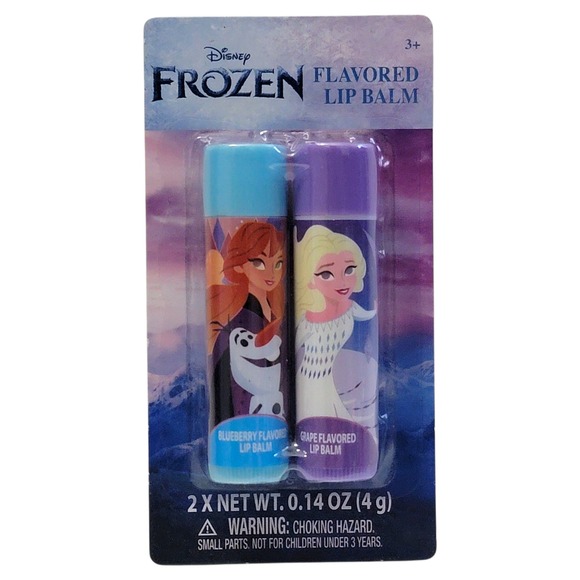 Disney Princess Frozen Barbie Flavored Lip Balm Gloss Lot of 4 2 Pks Girls Kids - Picture 2 of 9